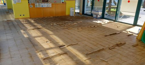 La pioggia fa saltare il pavimento dell'asilo di Villar Perosa