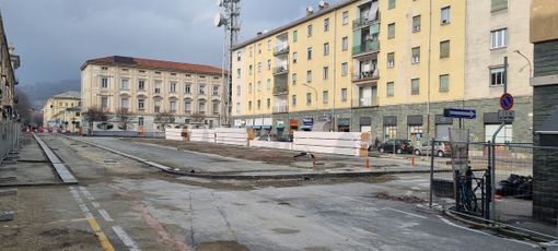 Il cantiere di piazza Roma