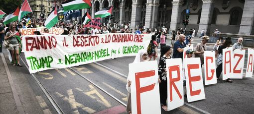 Corteo per Gaza a Torino