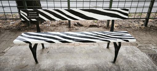 La panchina dipinta di bianconero La panchina dipinta di bianconero