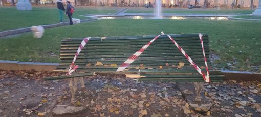 Vandali in città: distrutta una panchina in centro e delle piante in San Salvario