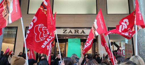 i dipendenti Zara in presidio