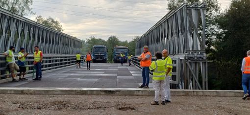 A Venaria riapre il ponte (provvisorio) Bailey sul torrente Ceronda A Venaria riapre il ponte (provvisorio) Bailey sul torrente Ceronda