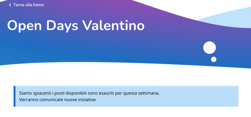 Open Days Valentino "sold out": i posti vanno a ruba alle prime luci dell'alba Open Days Valentino "sold out": i posti vanno a ruba alle prime luci dell'alba