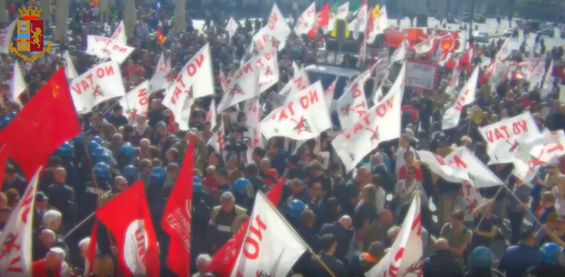 Un momento della manifestazione No Tav