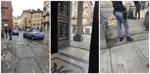 Zona della Consolata con forze dell'ordine Zona della Consolata con forze dell'ordine