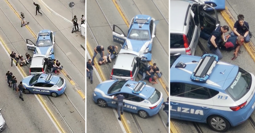 L'inseguimento in Barriera di Milano - immagini di Antonietta Brosco