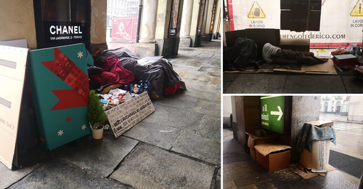 Clochard in centro a Torino