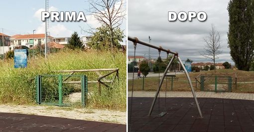 Niente più giungla, ma un'erba quasi da prati inglesi nei giardinetti di Mirafiori sud (FOTO)