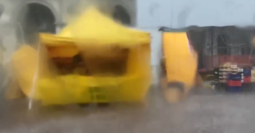 maltempo tra le 'vele' del filadelfia