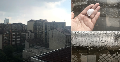 Forte temporale si abbatte su Torino: grandine e pioggia intensa sulla città