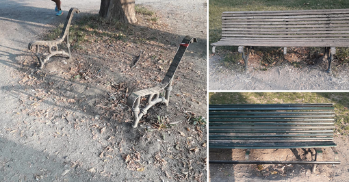 Panchine danneggiate al Parco della Tesoriera: &quot;Chiediamo più controlli&quot;