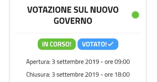 Aperto il voto su Rousseau, i grillini torinesi dicono sì al Governo Pd-M5S Aperto il voto su Rousseau, i grillini torinesi dicono sì al Governo Pd-M5S