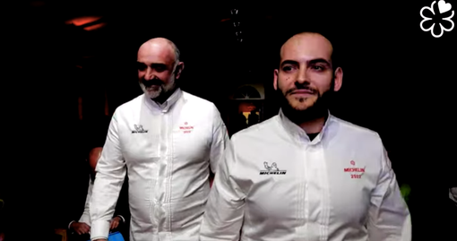 I due chef Fabio Ingallinera e Maurizio Macario del ristorante Il Nazionale ritirano la loro prima stella Michelin