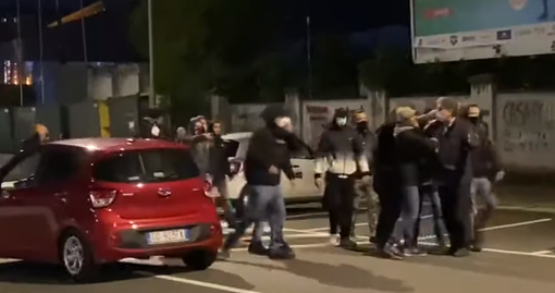 tensione fuori dallo stadio Olimpico tensione fuori dallo stadio Olimpico