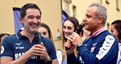 Da sinistra Marchiaro e Cicchiello Da sinistra Marchiaro e Cicchiello