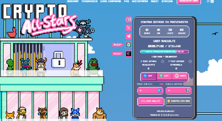 Crypto All-Stars supera 500 mila dollari in prevendita