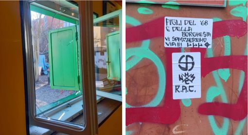 Attacco nazista e fascista allo spazio culturale di Barriera: vetro rotto e svastica Attacco nazista e fascista allo spazio culturale di Barriera: vetro rotto e svastica
