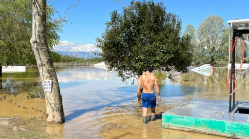 Danni da maltempo al wakepark del Po