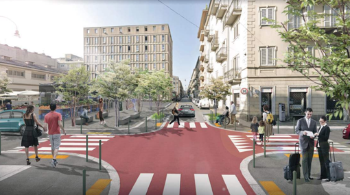 Previsti 700 mq di pavimentazioni drenanti, oltre a 500 mq di alberate e green