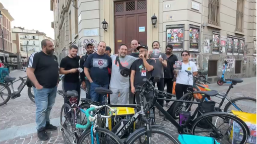 Flash mob dei rider in via Verdi