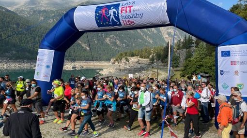 podismo in quota con traguardo