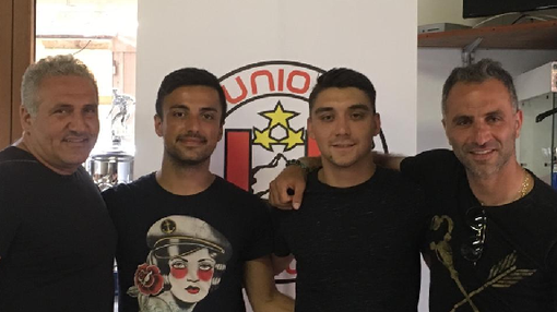 Il presidente dell'Union Casciello, Anello, Rossero e il ds Lazzaro