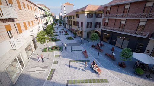 Un luogo per incontrarsi e giocare: ecco come sarà la nuova area pedonale di Settimo Torinese Un luogo per incontrarsi e giocare: ecco come sarà la nuova area pedonale di Settimo Torinese