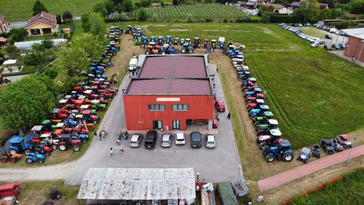 I trattori accorsi al raduno di Bricherasio