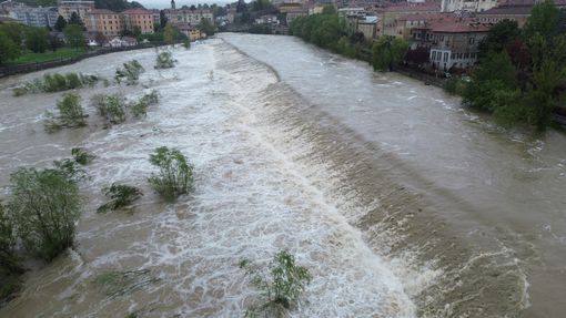 L'esondazione a Ivrea del 17 aprile