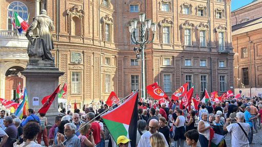 La Cgil in piazza Carignano per dire stop al genocidio di Gaza