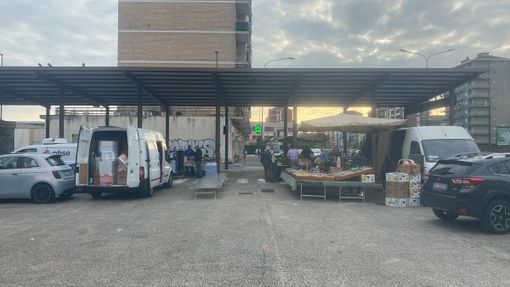 L'area mercatale, in crisi, di corso Grosseto