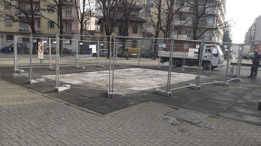 lavori in piazza Mattirolo