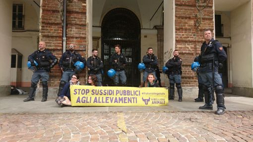 G7, Ribellione Animale imbratta di letame la sede della Prefettura di Torino G7, Ribellione Animale imbratta di letame la sede della Prefettura di Torino