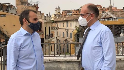 Stefano Lo Russo ed Enrico Letta Stefano Lo Russo ed Enrico Letta