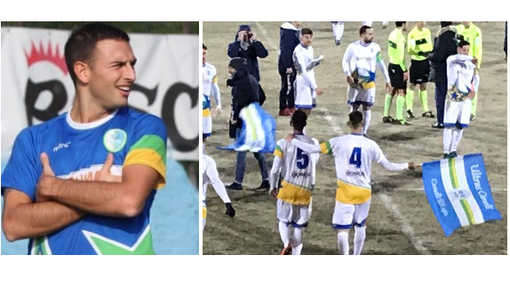 Bomber Bosco e la gioia del Canelli dopo la finale regionale vinta contro l'Accademia