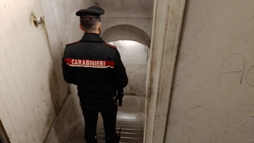 carabinierie su scala di una cantina carabinierie su scala di una cantina