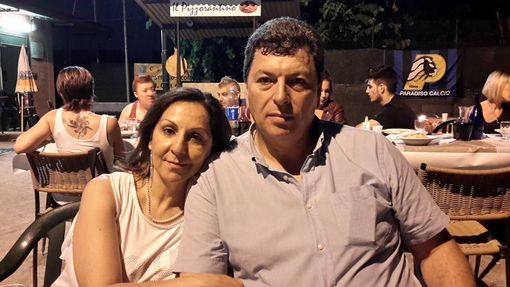 La vittima Domenico Gatti con la moglie La vittima Domenico Gatti con la moglie