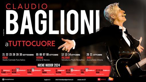 Claudio Baglioni aggiunge una nuova data torinese per il suo tour &quot;aTUTTOCUORE&quot;