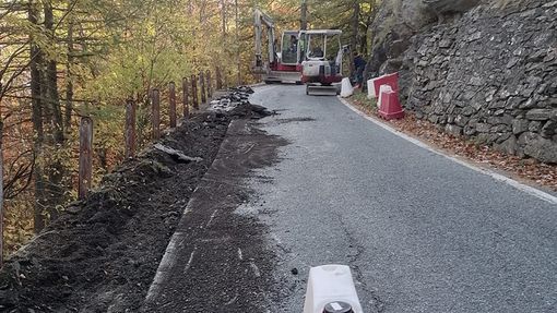 Moncenisio, lavori in corso lungo la Strada Provinciale 212 Moncenisio, lavori in corso lungo la Strada Provinciale 212