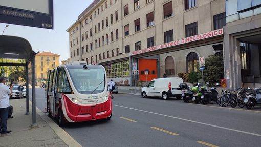 Navette con guida autonoma nella zona degli ospedali di Torino