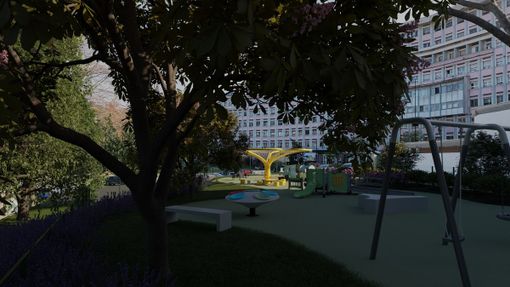 Al via i lavori per la creazione del Giardino del sole davanti all'ospedale Regina Margherita