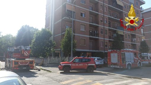 Vigili del fuoco in azione