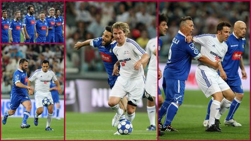 "Partita del Cuore", in campo Nazionale Italiana Cantanti e Grandi Capitani come Buffon, Chiellini, Totti e Zanetti "Partita del Cuore", in campo Nazionale Italiana Cantanti e Grandi Capitani come Buffon, Chiellini, Totti e Zanetti