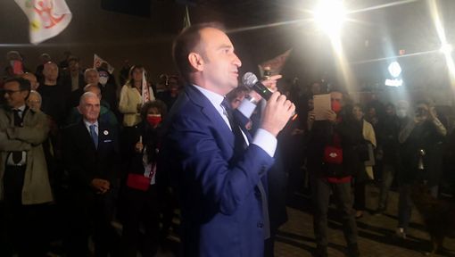 Stefano Lo Russo festeggia l'elezione Stefano Lo Russo festeggia l'elezione