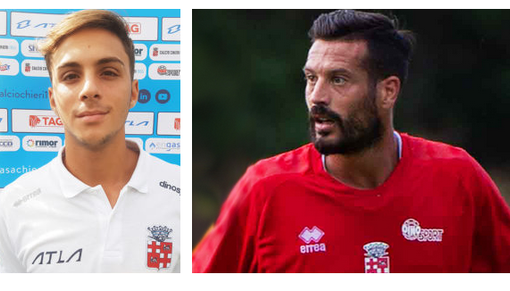 Gli autori del gol: De Riggi e Cecchi