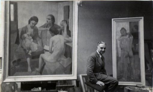 Felice Casorati al lavoro attraverso le foto dell'epoca