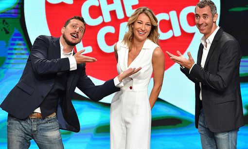 La troupe di "Quelli che il Calcio" domenica a Ingria