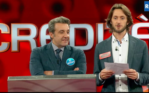 Niccolò Pagani con Flavio Insinna Niccolò Pagani con Flavio Insinna