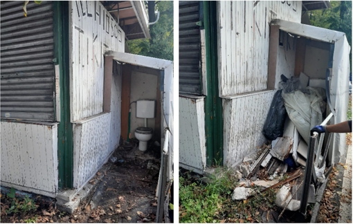 Via Verolengo: chiosco ripulito, ma resta il nodo della demolizione Via Verolengo: chiosco ripulito, ma resta il nodo della demolizione